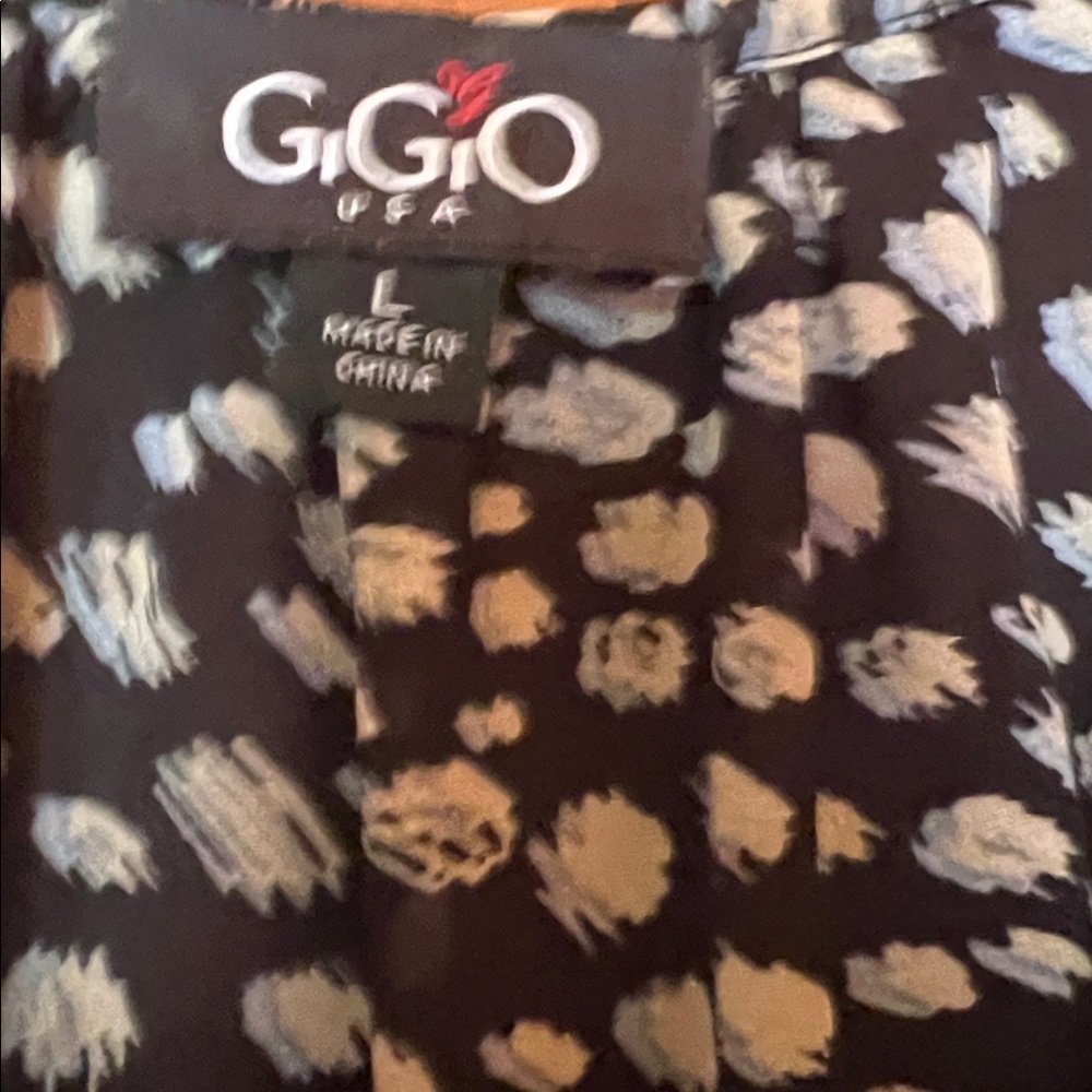 GIGIO Boho Mixed-Print Tassel high low top in Black, Blue & Brown. - Picture 6 of 6